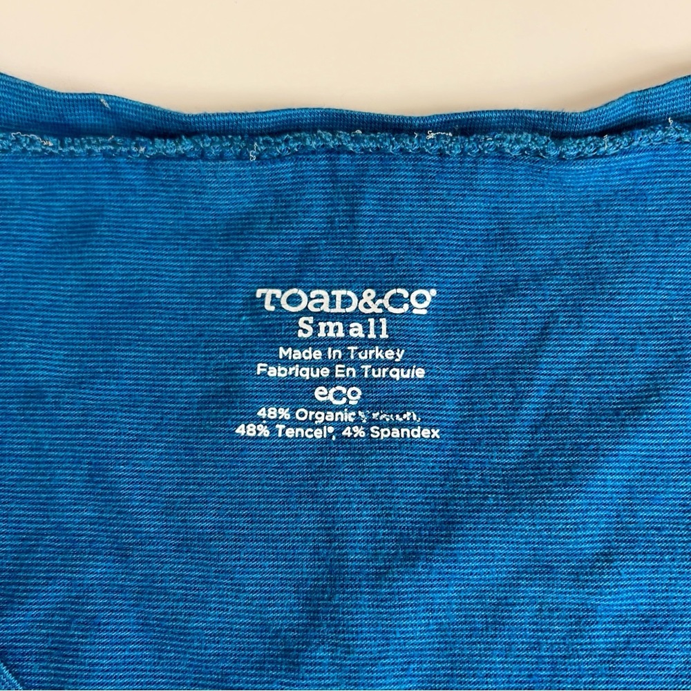 Toad&Co Blue V-Neck Long Sleeve "Cue" A-Line Dress - Size Small - Picture 3 of 6